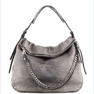 Jimmy Choo
Boho Biker Metallic Hobo Bag, Metallic black/silver
